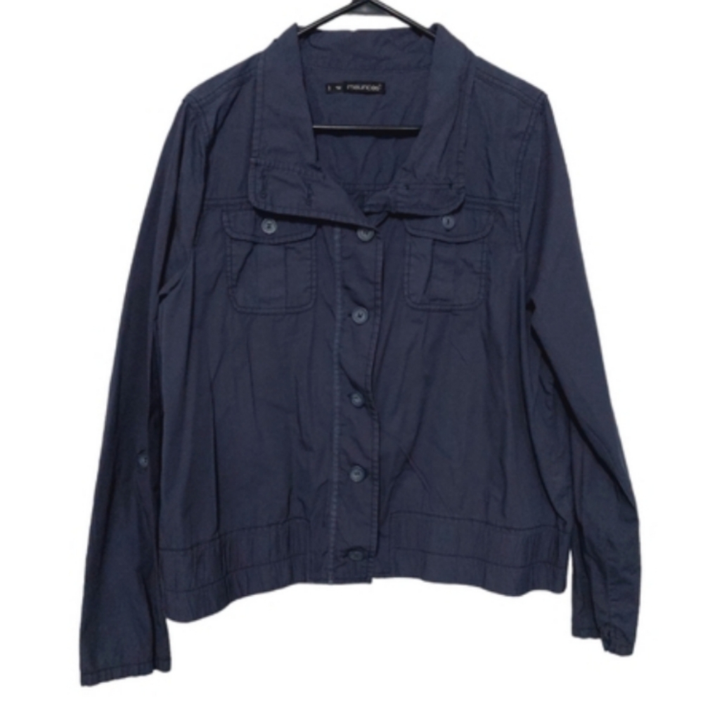 Maurice's Blue Utility Jacket size 1x Plus Womans